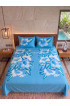 Hand Painted Rayon Bedsheet Set King Size Hand Painted Rayon Bedsheet Set King Size